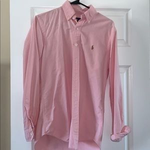 Pink Long Sleeve Men’s Button Down Shirt